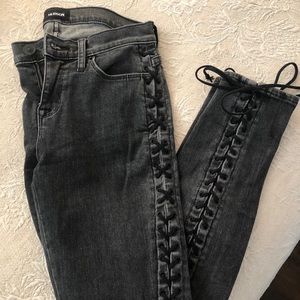 Stevie Midrise Cont Lace Up Skinny 5 Pocket Jean